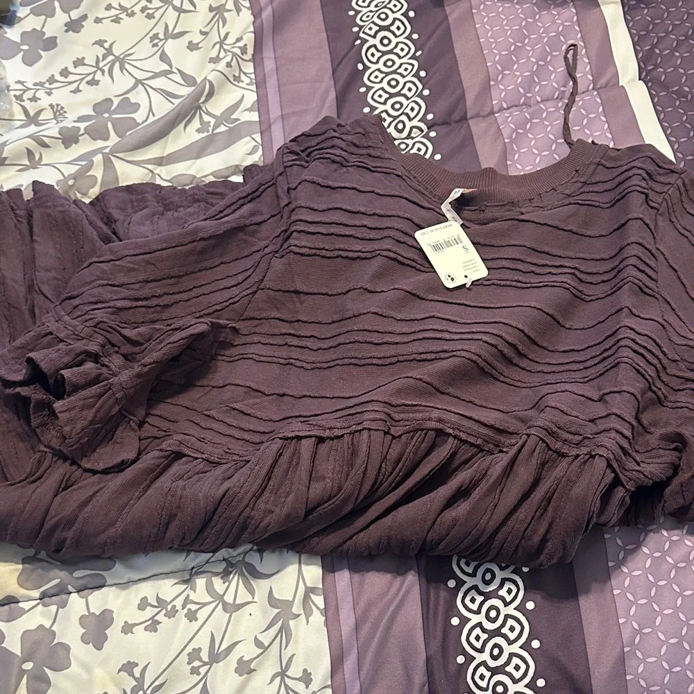 Free People Plum Textured Dress - Picture 4 of 7